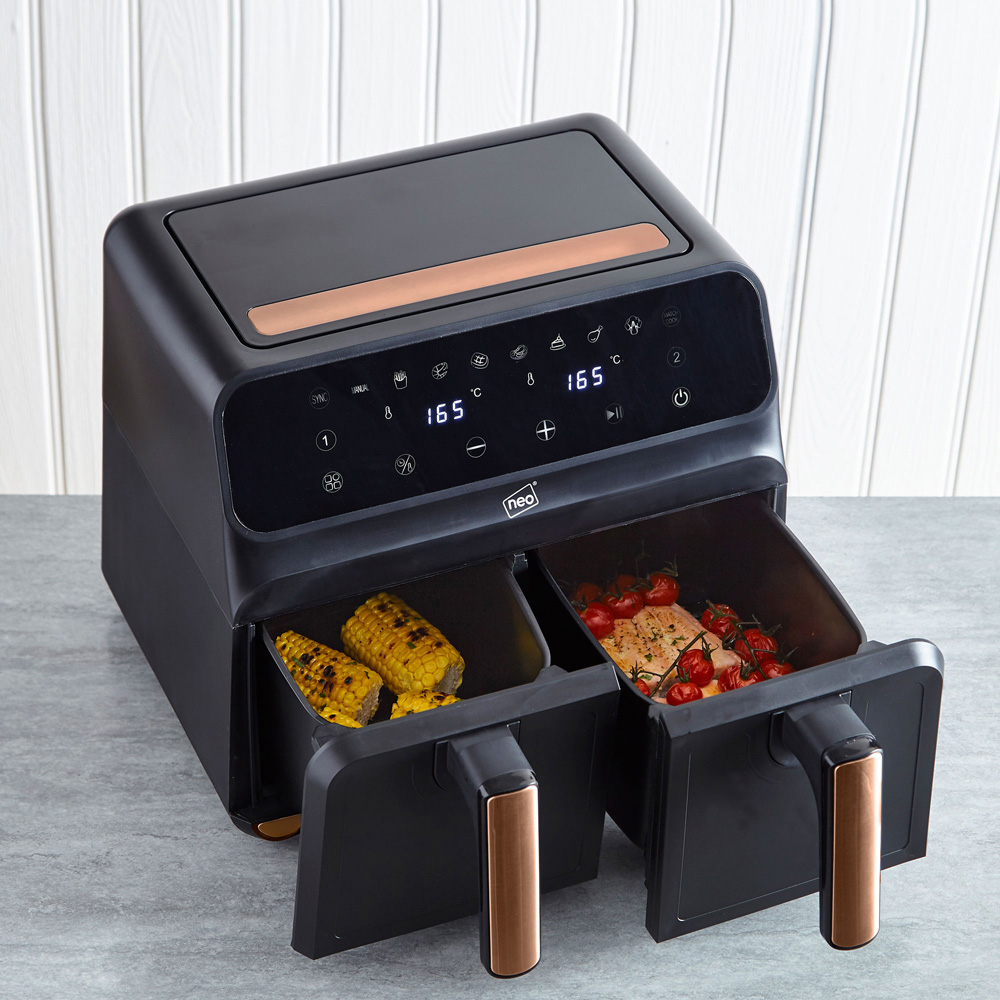 Neo NEO-AIRFRY-5 Black and Copper 8.5L Dual Air Fryer Image 5