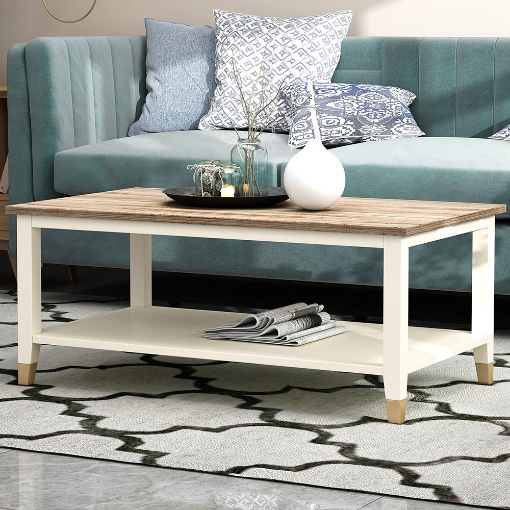 Palazzi White Natural Coffee Table Image 1