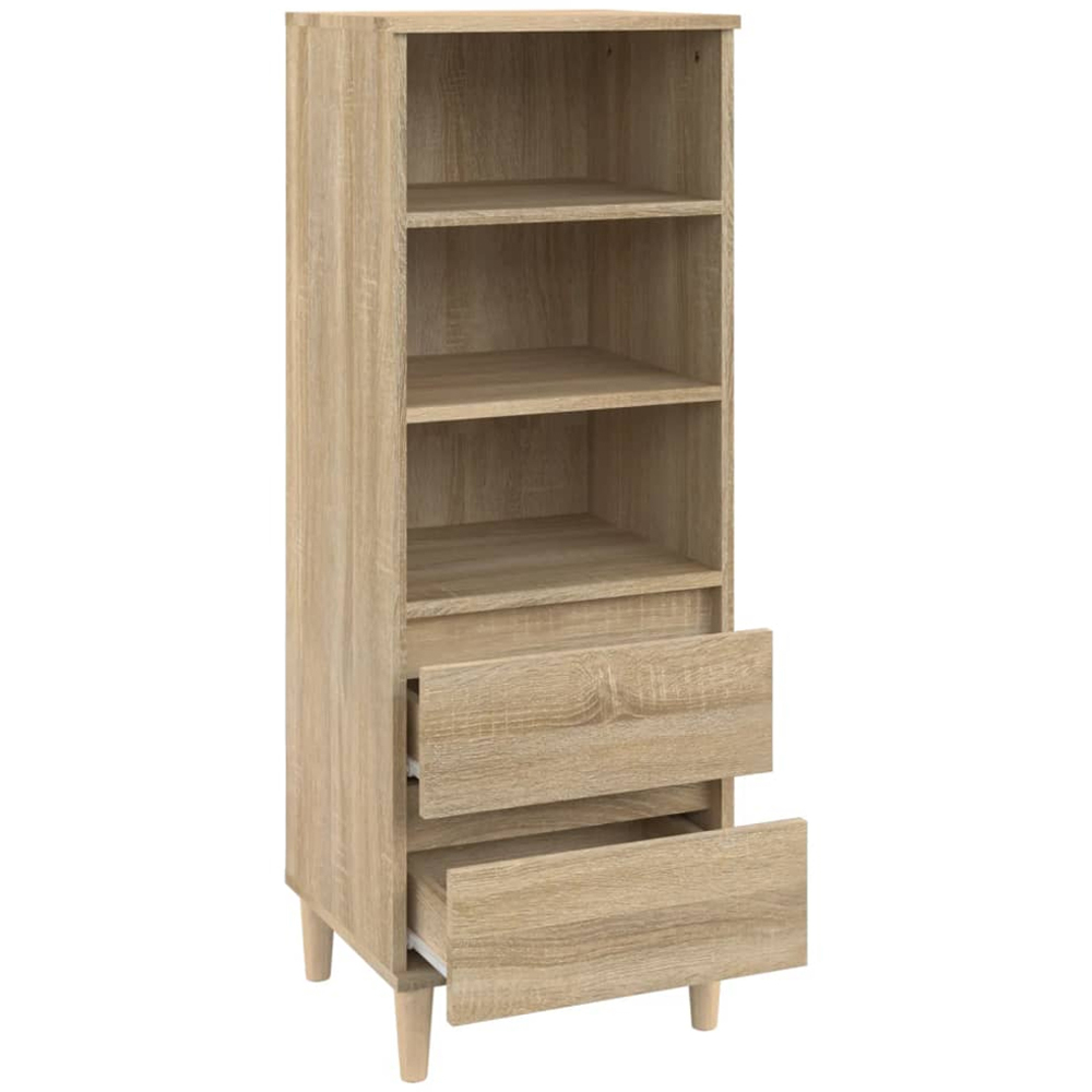 vidaXL 2 Drawer 3 Shelf Sonoma Oak Highboard Image 4