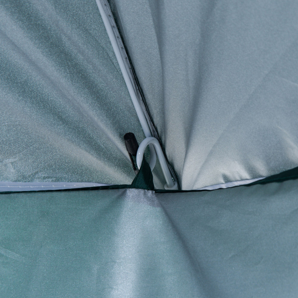 Outsunny Dark Green Parasol with Side Panel 2.2m Image 3
