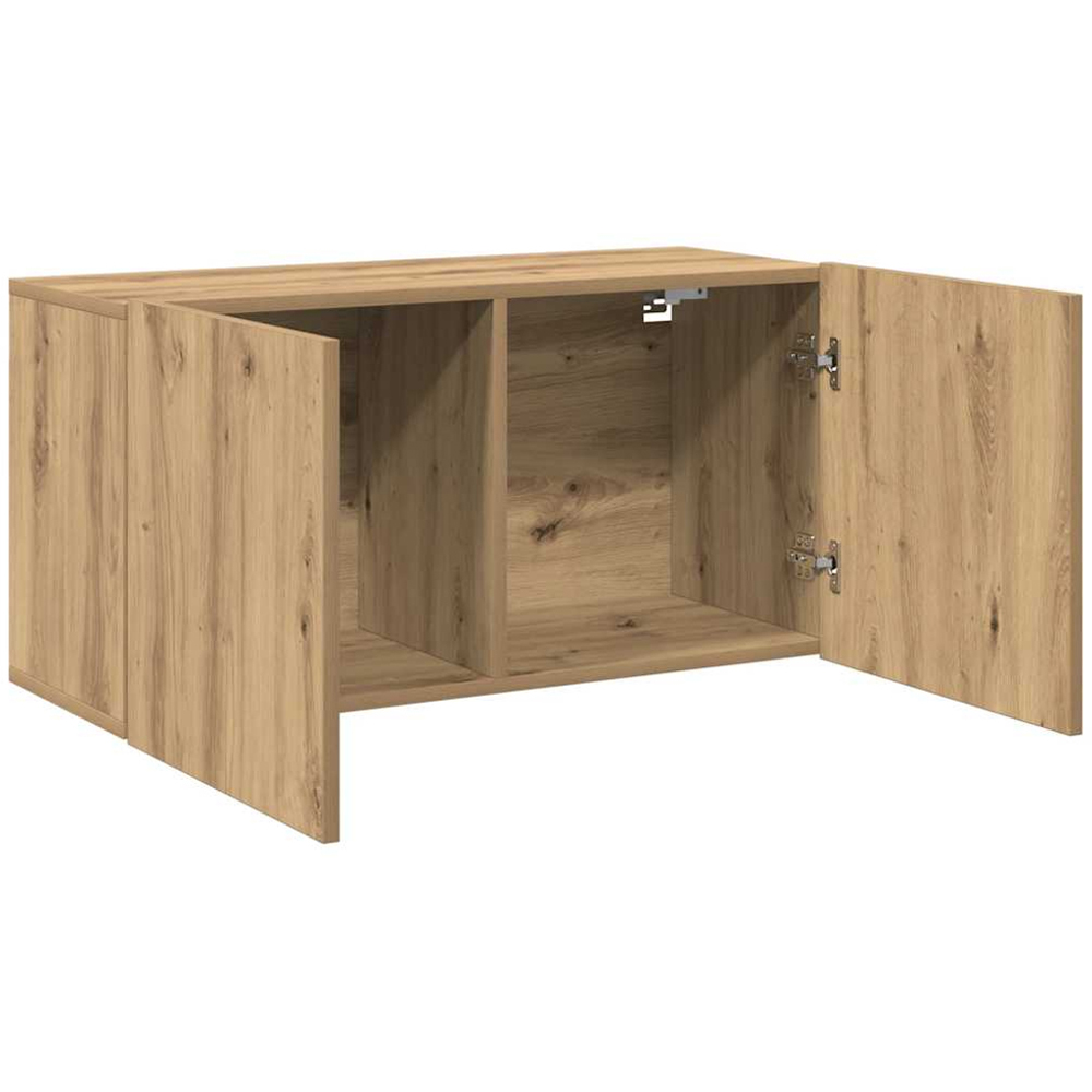 vidaXL 2 Door Artisan Oak Wall Mounted TV Cabinet Image 5
