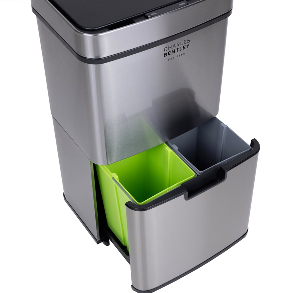 Charles Bentley Silver Sensor Bin 62L Image 4