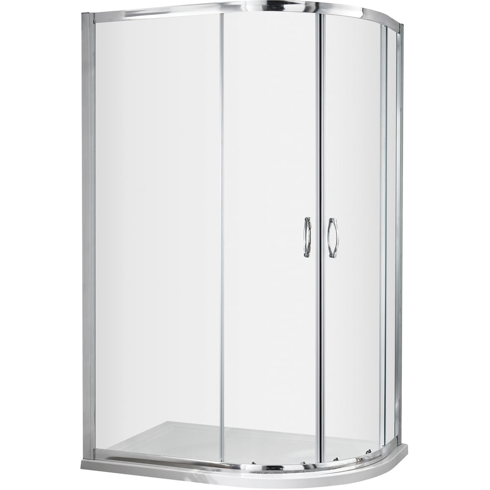 nuie Chrome Offset Quad Enclosure 1200mm Image 1