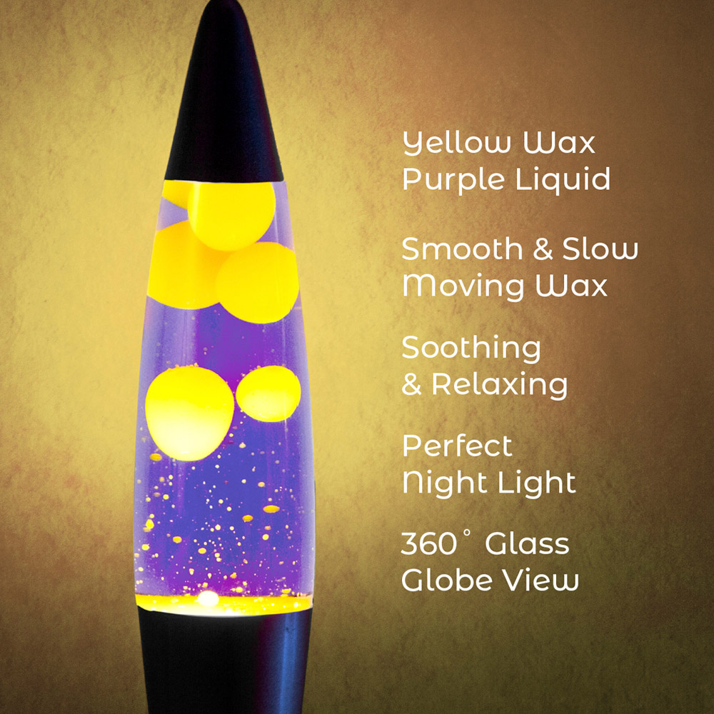Global Gizmos Purple Liquid and Yellow Wax Lava Lamp 16 inch Image 8