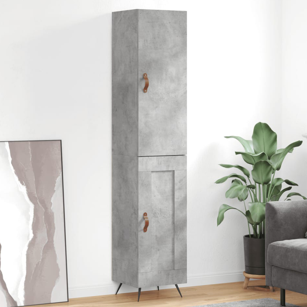 vidaXL 2 Door Concrete Grey Highboard Image 1