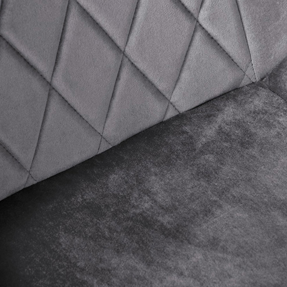 Furniturebox Arona Cesano 6 Seater Round Dining Set White Gloss Black and Grey Image 7