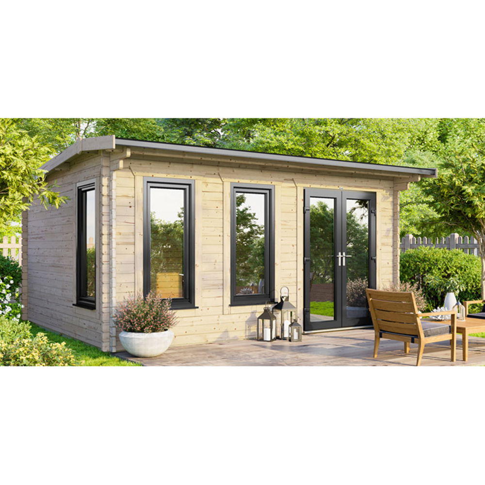 Power Sheds 16 x 10ft Right Double Door Apex Log Cabin Image 3