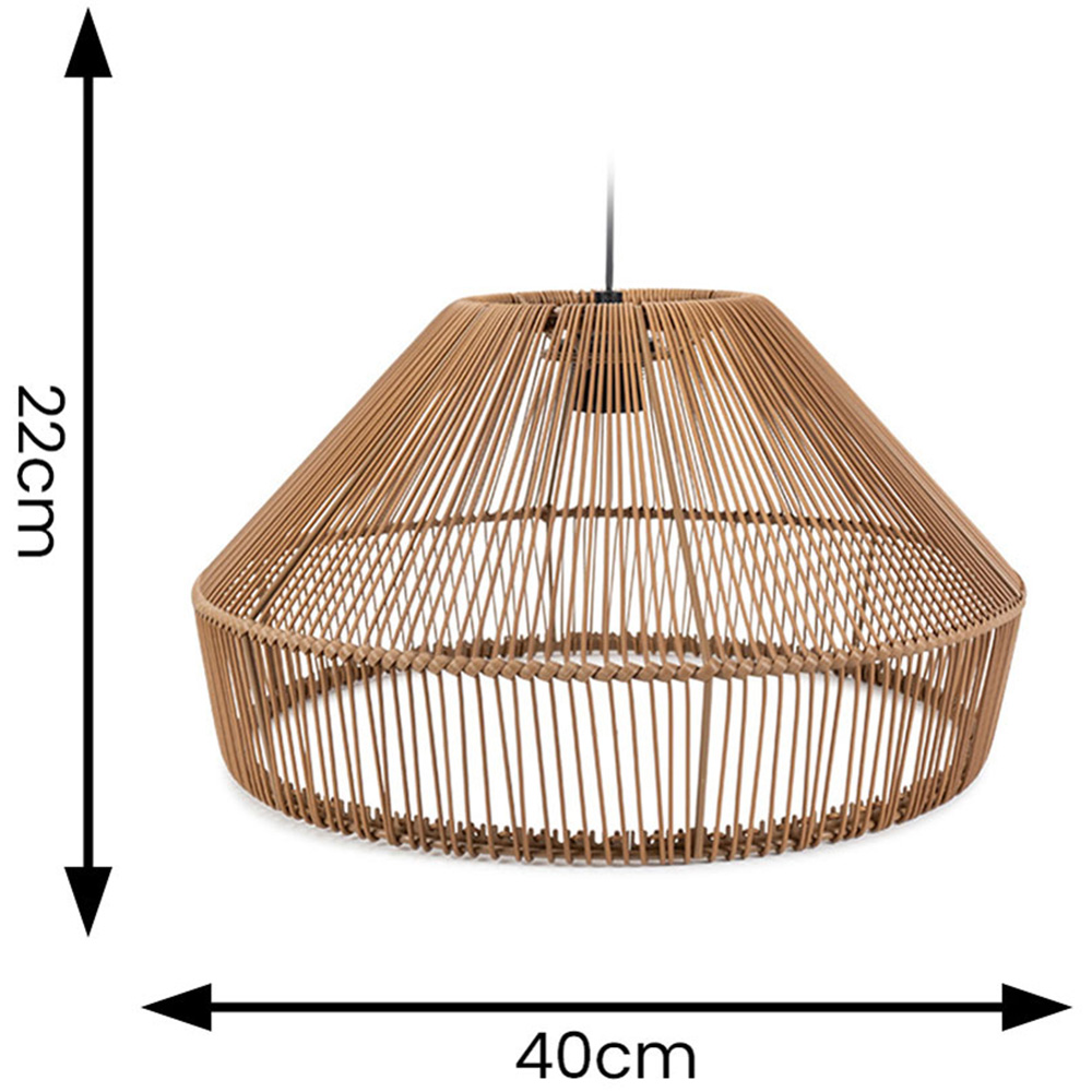 ValueLights Rattan Outdoor Solar Overhead Pendant Light Image 6