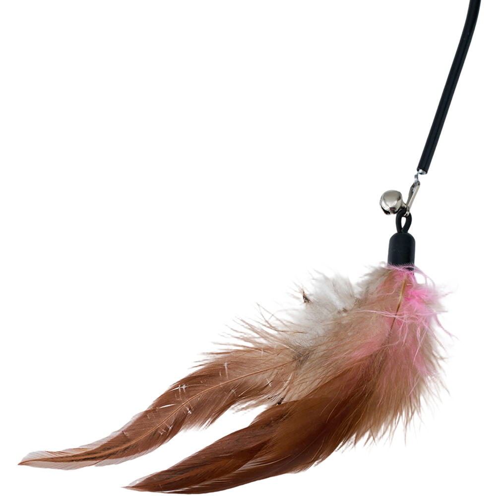 H&O Direct Automatic Interactive Cat Toy with Feathered Wand and Jingling Bell Image 4