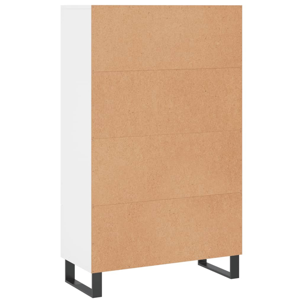 vidaXL 2 Door Single Drawer White Highboard Image 8