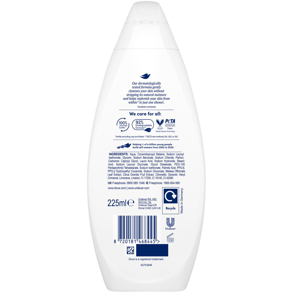 Dove Fruity Nourish Soft and Smoother Skin Body Wash 225ml 6 Pack Image 3