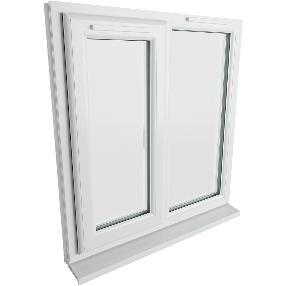 Crystal uPVC Triple Glazed Window LH Side Hung Next to a Fixed White Clear Glass 905x965mm Image 9