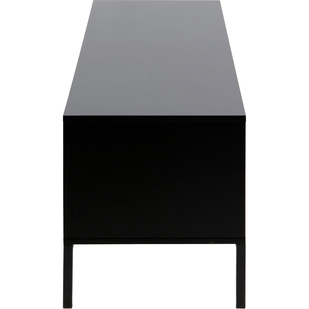 Florence Seaford 2 Door Single Drawer Single Shelf Black and Oak TV Unit Image 5