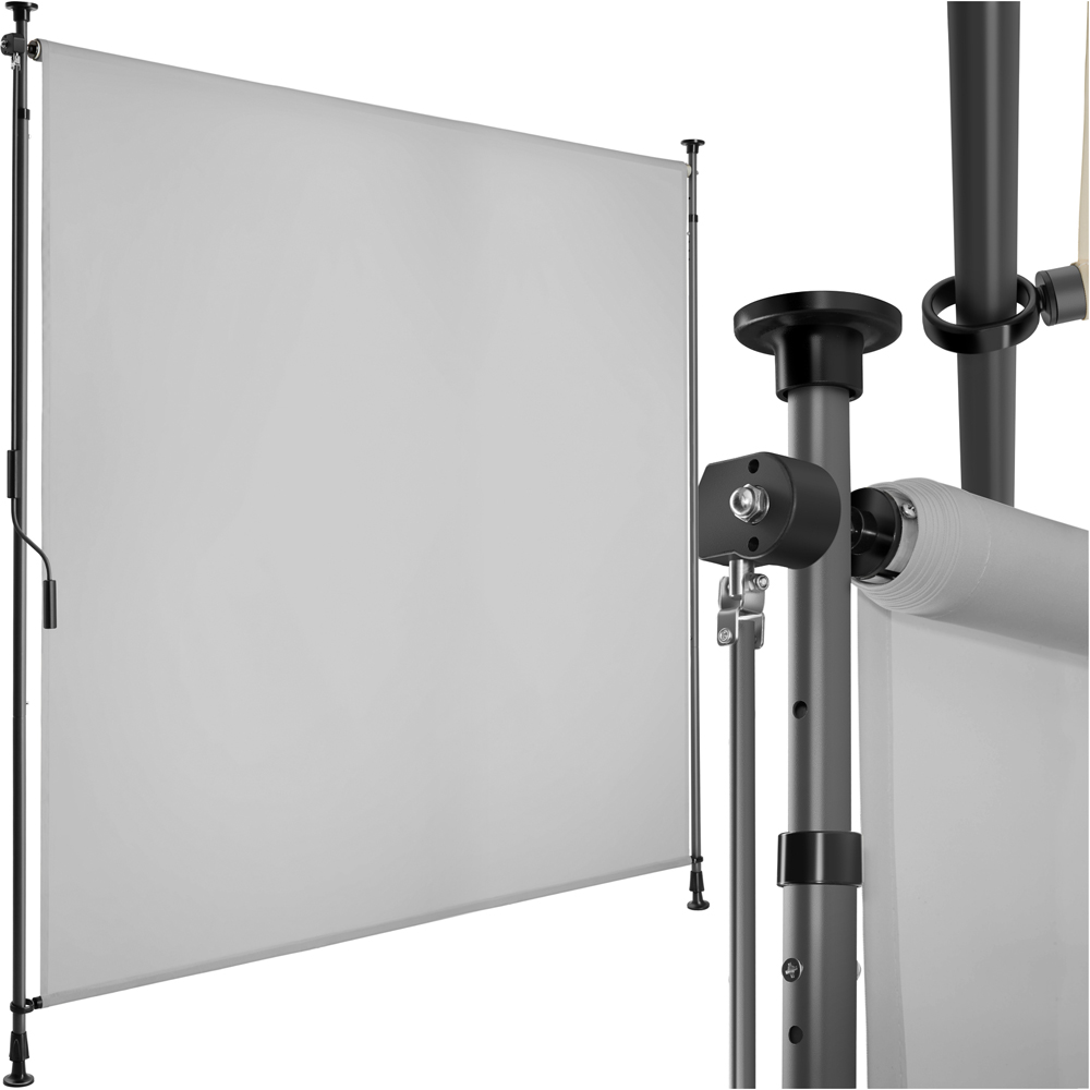 tectake Taija Light Grey Retractable Awning with hand crank 310 x 158cm Image 2