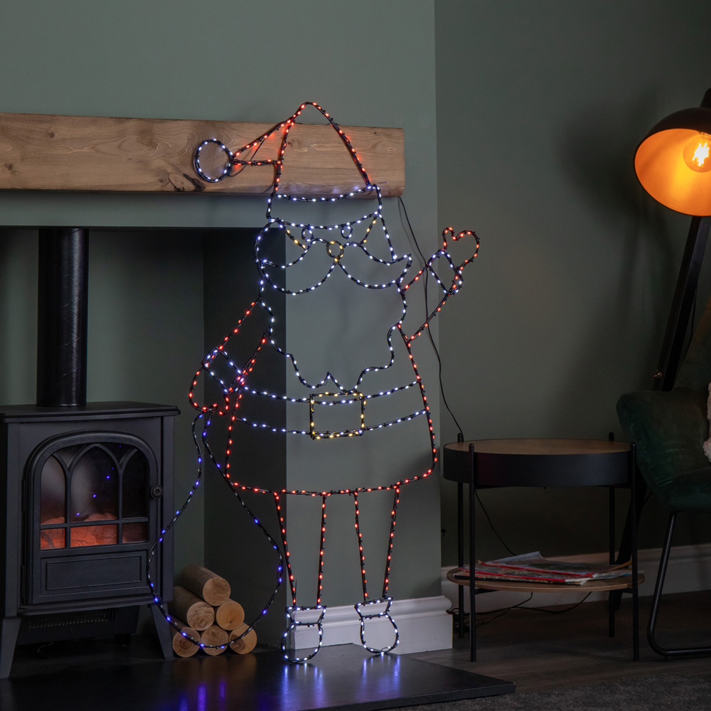 Samuel Alexander FlexiBright 469 Multicolour LED Light-Up Santa Decoration 88cm Image 4