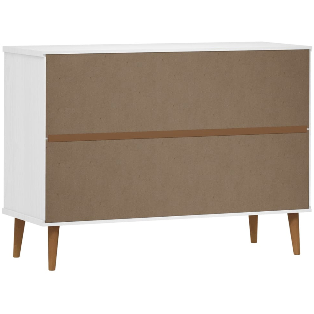 vidaXL Molde 6 Drawer White Solid Wood Pine Storage Cabinet Image 7