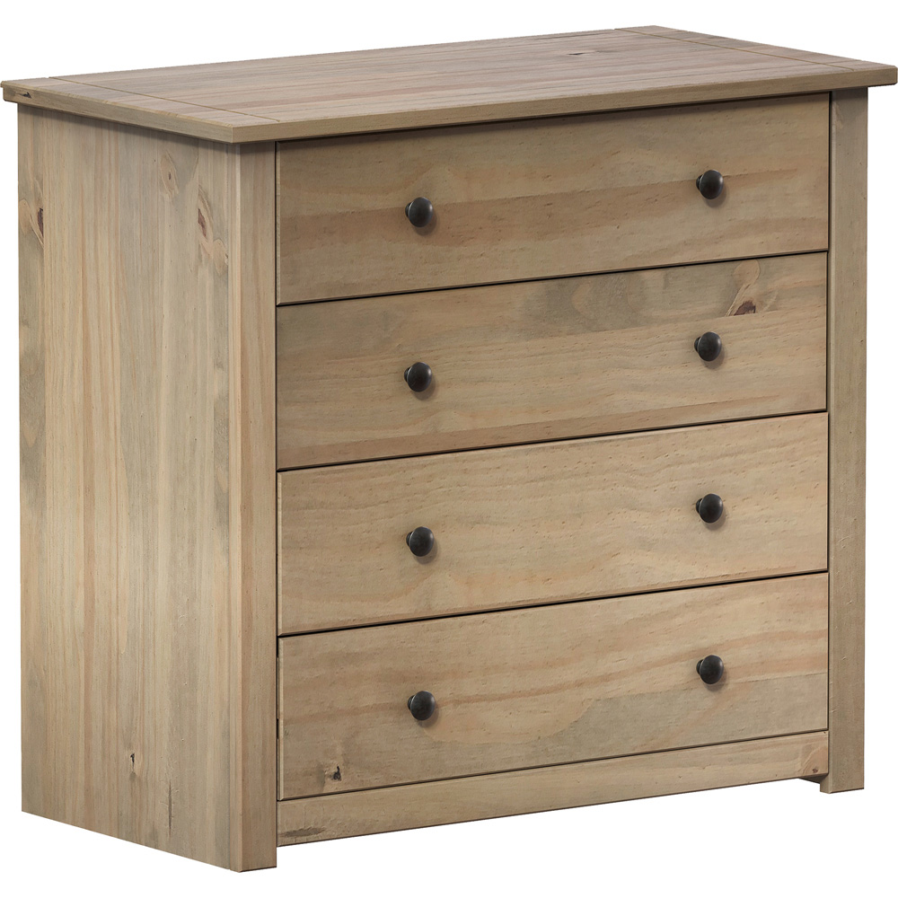 Vida Designs 4 Drawer Panama Pine Chest of Drawers Image 2