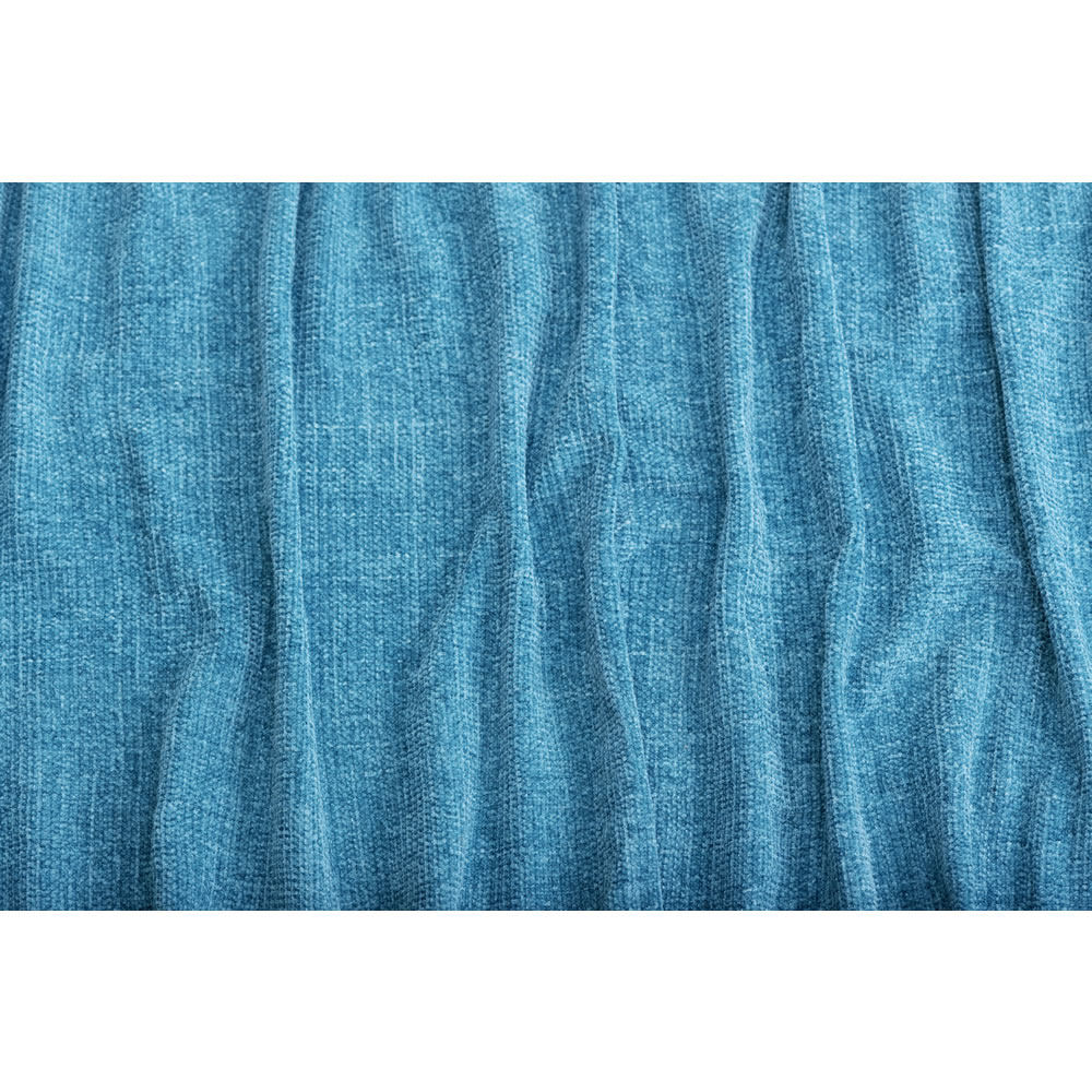 Wilko Teal Chenille Throw 125 x 150cm Wilko