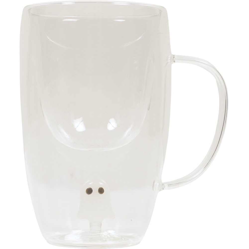 Double Wall Icon Glass Mug with Handle Image 3