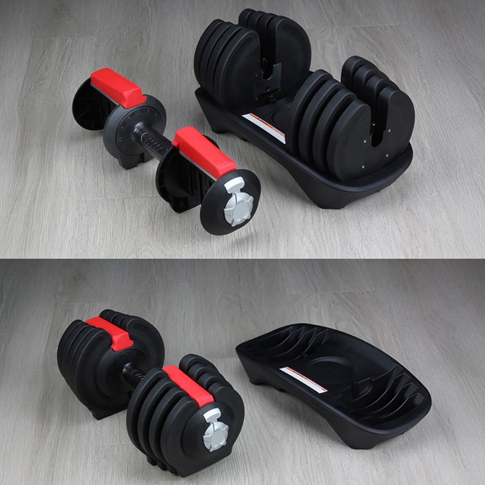 Strongology ELEMENT18 Home Fitness Black and Red Adjustable Dumbbell 1.5kg to 18kg Image 2