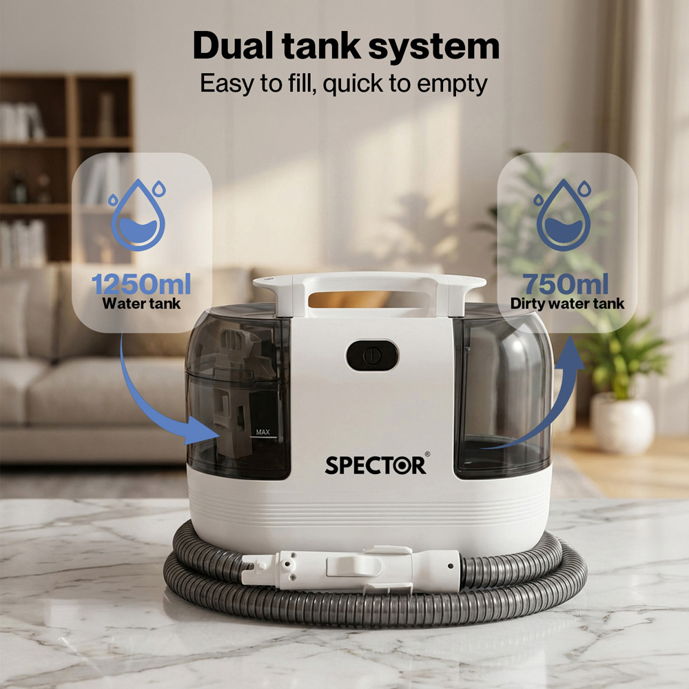 Spector RB1024-WH-UK Handheld Spot Carpet Upholstery Cleaner 500W Image 4