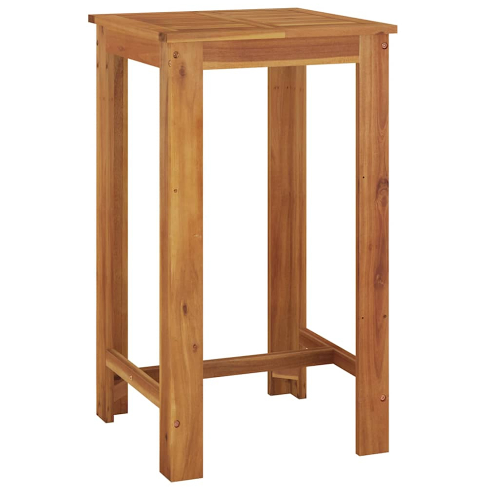 vidaXL Solid Wood Acacia Square Garden Bar Table Image 2
