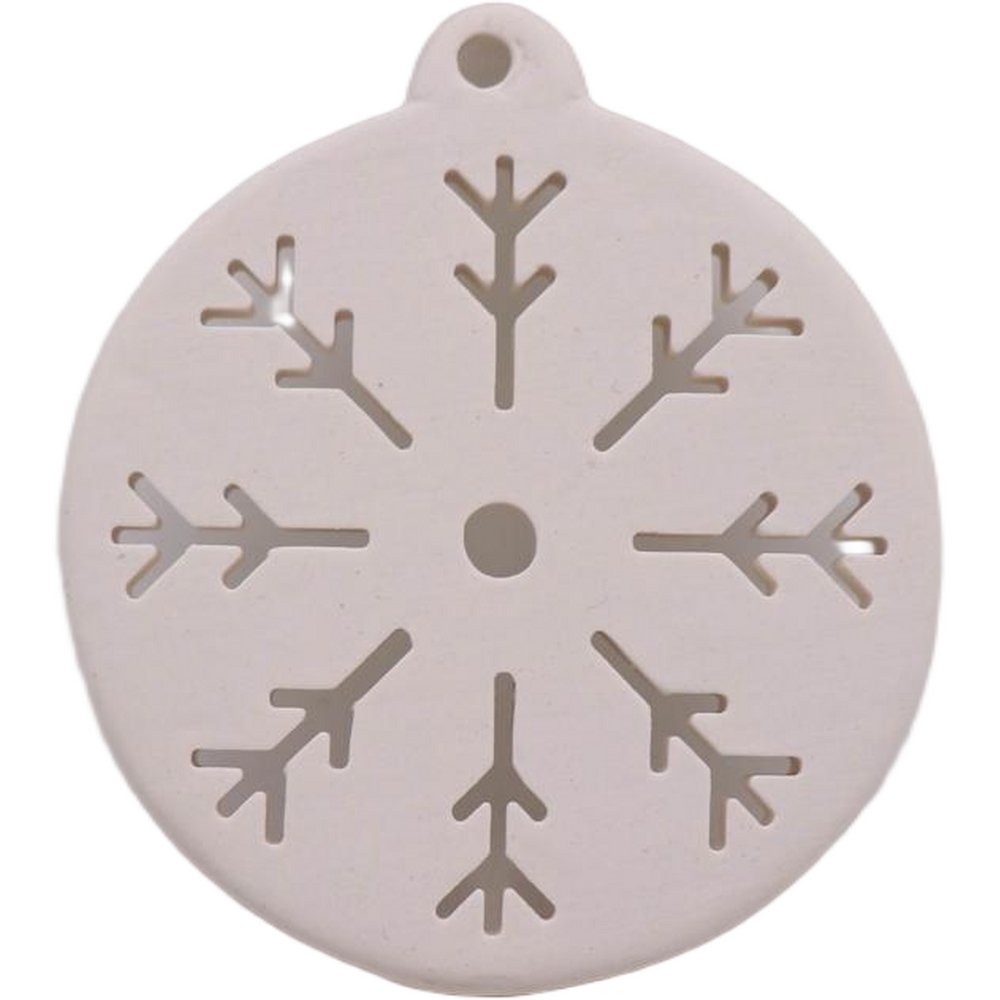 Set of 8 Ceramic Hanging Decorations - White Image 6
