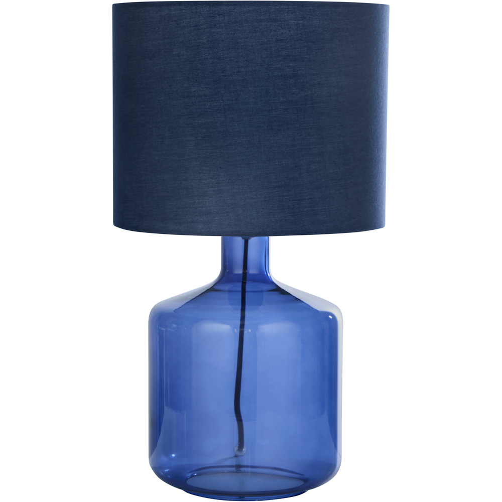 Lighting Collection Adjo Blue Fabric Table Lamp Image 1