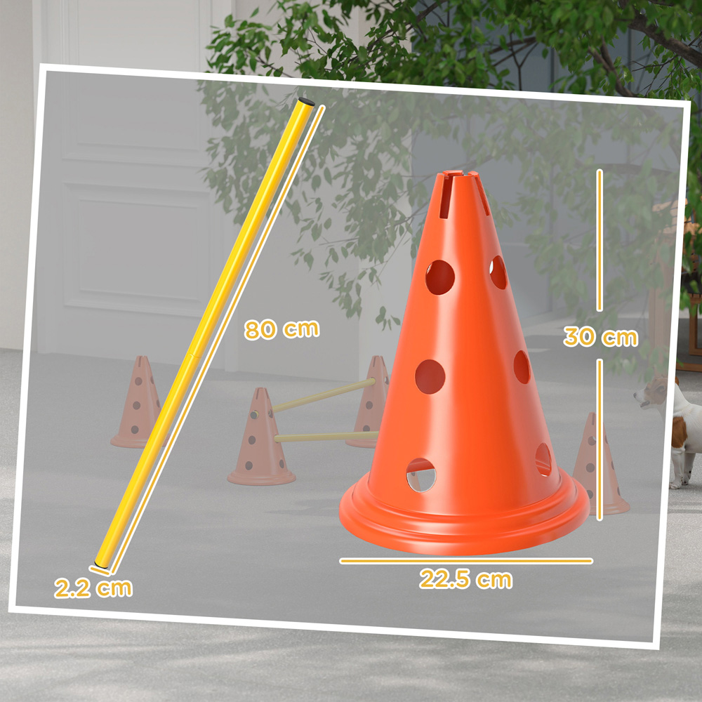 PawHut Orange Dog Agility Equipment Set Image 9