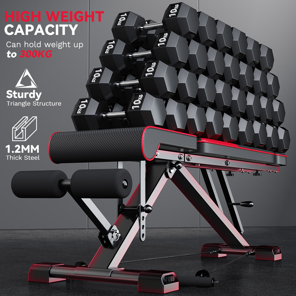 Rattrix C1 Black Multiple Adjustment Foldable Weight Bench Image 7