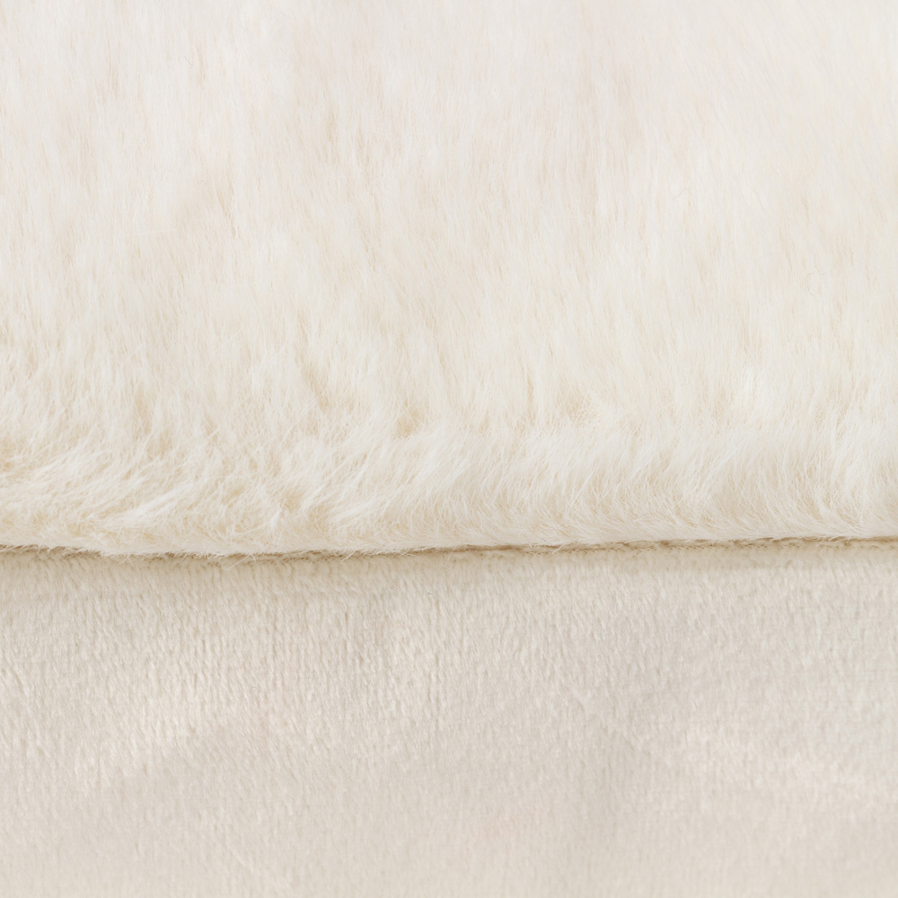 Paoletti Stanza Ecru Faux Fur Cushion Image 5