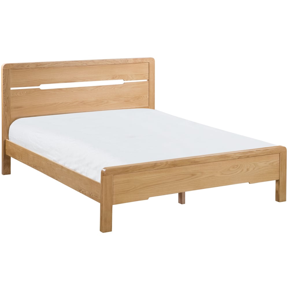 Julian Bowen Curve Double Oak Bed Image 4