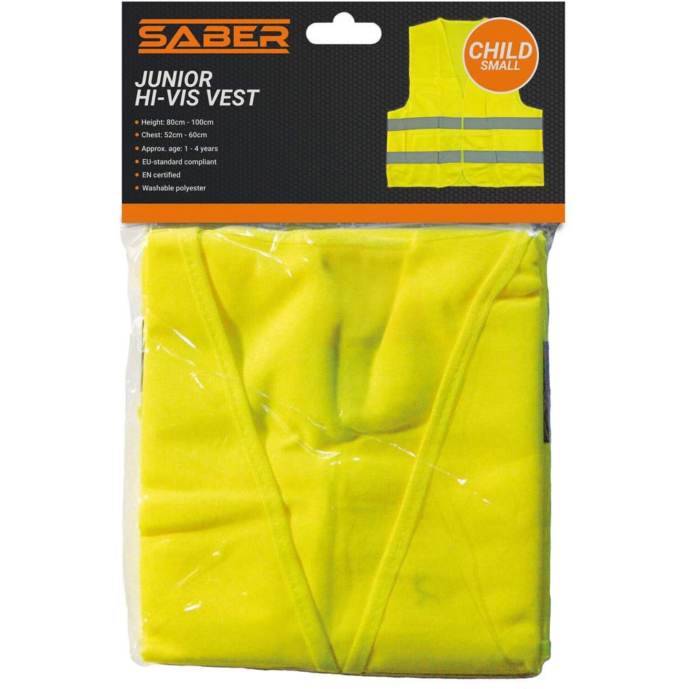 Saber Junior Hi-Vis Vest Yellow Small Image 1