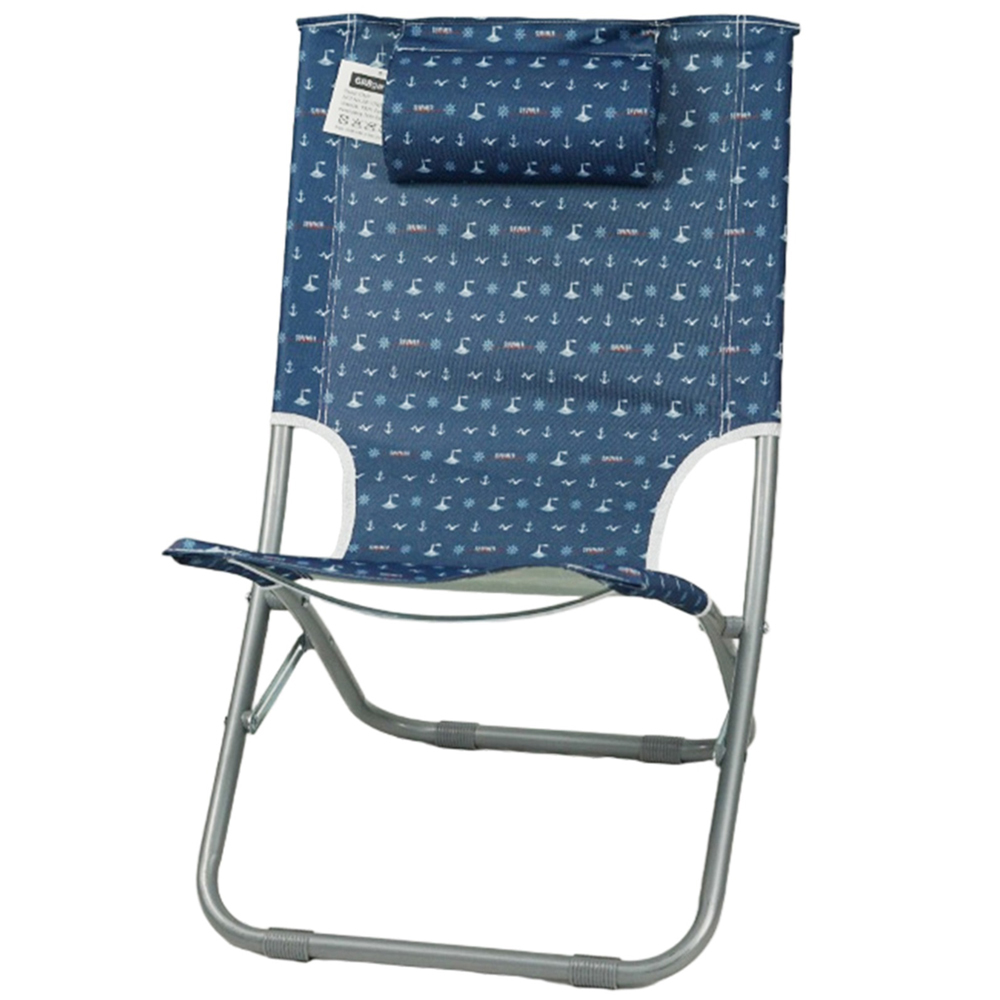 Gr8 Garden Blue Folding Adult Beach Chair Image 3