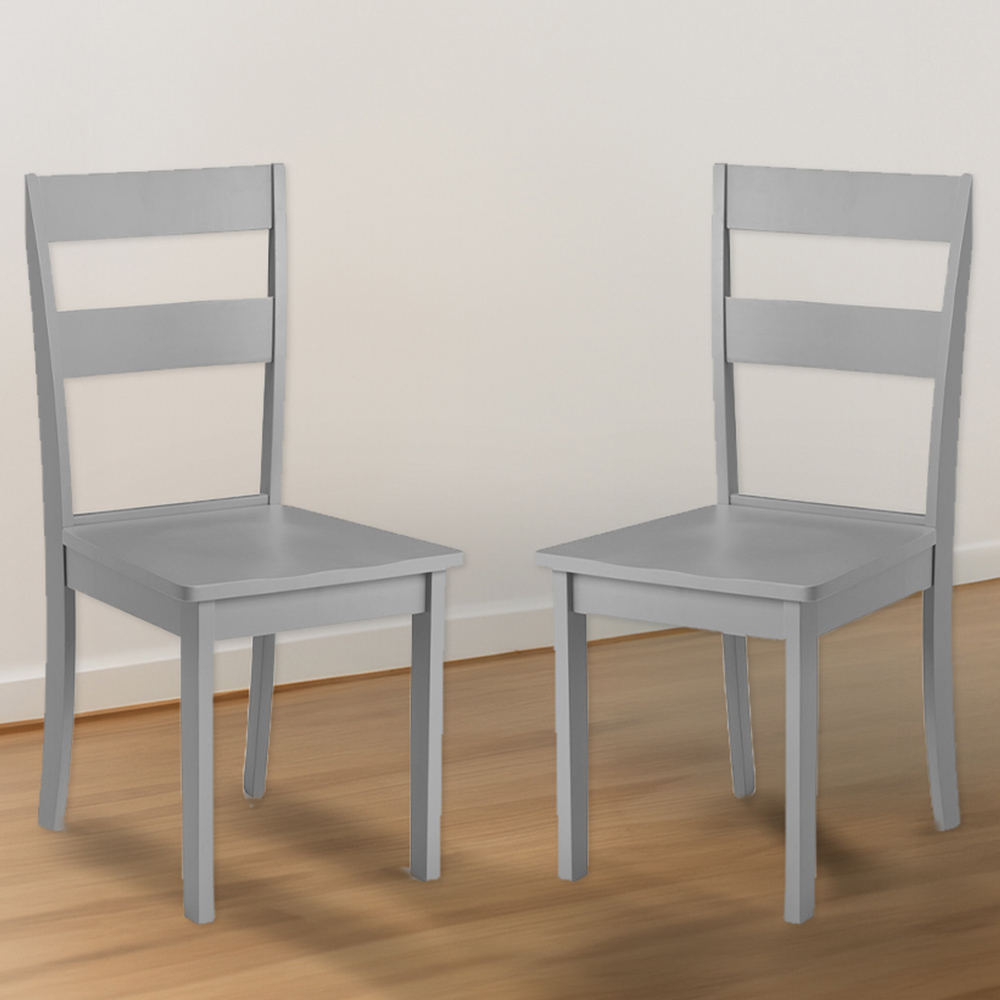 Julian Bowen Kobe Set of 2 Grey Dining Chair Image 1