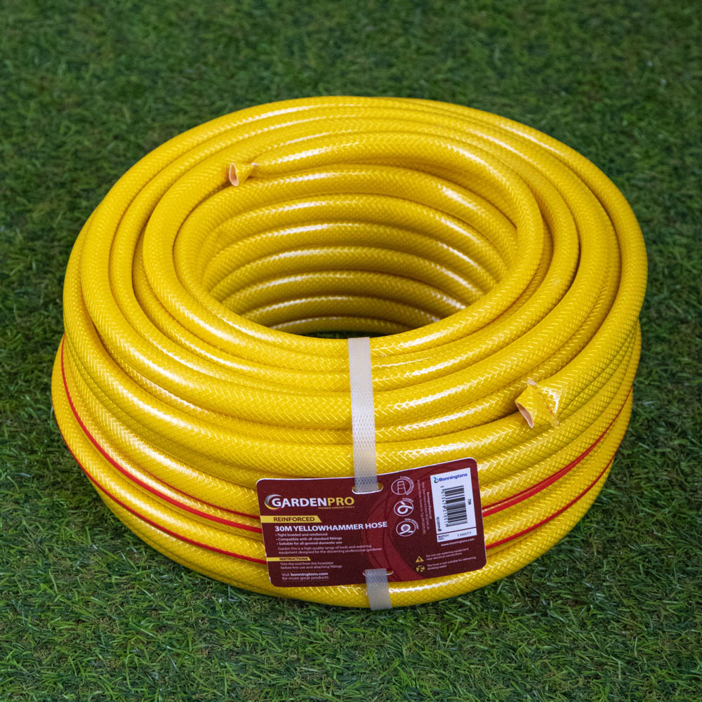 Garden Pro 30m Pro Gold Yellow Kink Resistant Reinforced Garden Hose Pipe Image 2