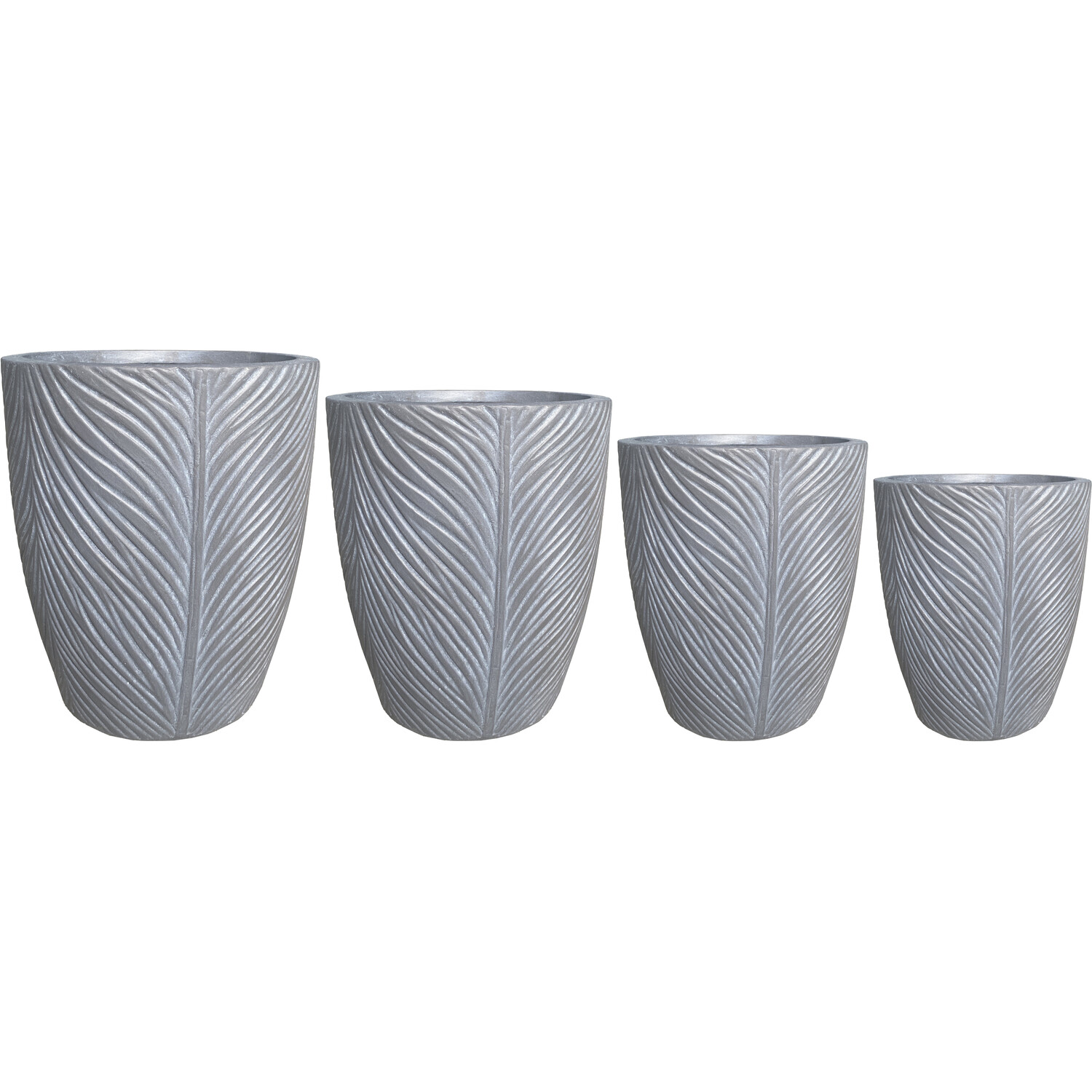 Palm Leaf Plant Pot Grey 42cm Image 3