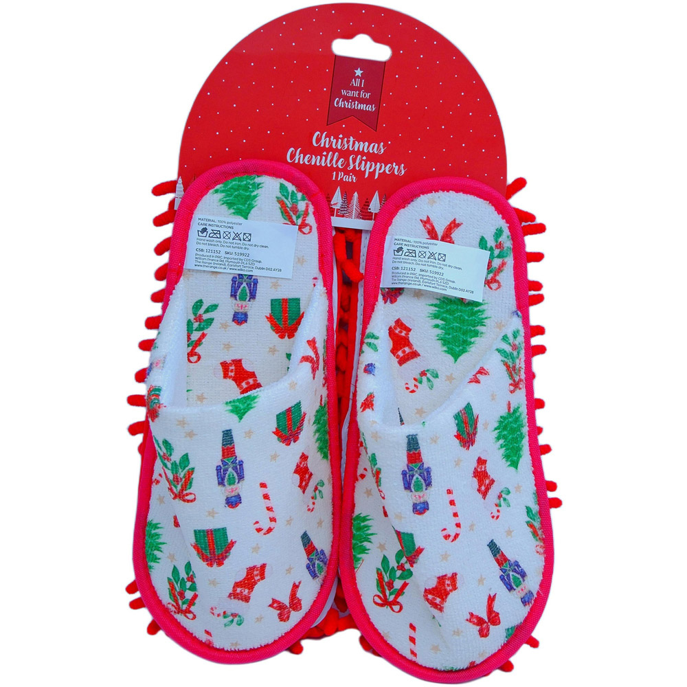 Christmas Chenille Slippers Image 4