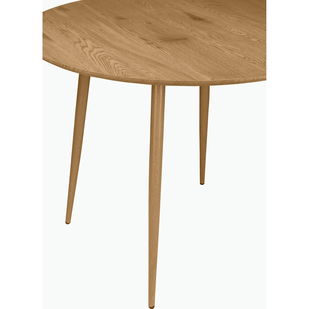 Loft24 Monza 4 Seater Oak Round Dining Table Image 4