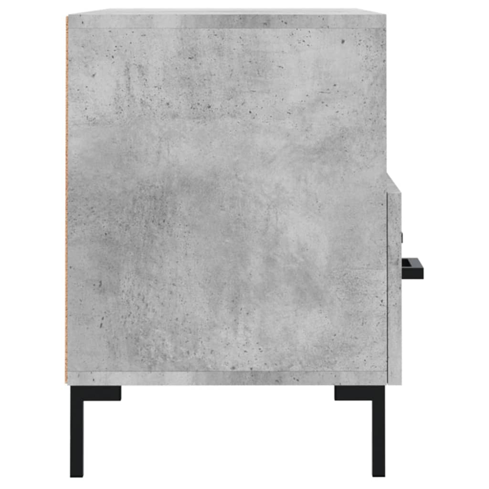 vidaXL 2 Drawer 2 Shelf Concrete Grey TV Cabinet Image 7
