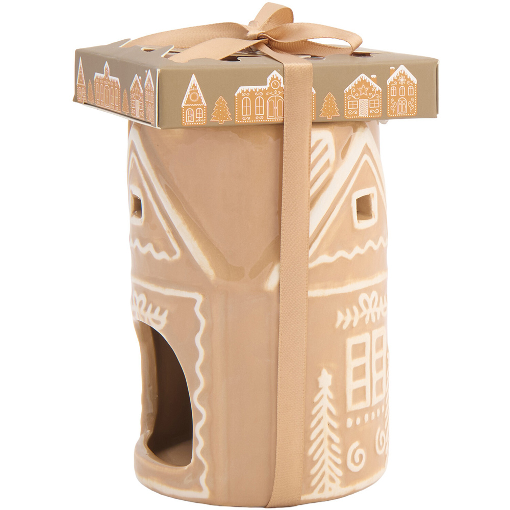 Gingerbread House Shaped Wax Burner Set Neutral Image 2