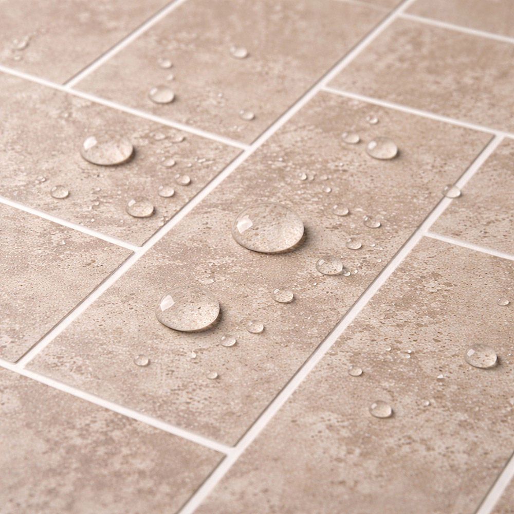 Britwall Light Beige Herringbone Tile Effect Matte Finish Shower Panel 2400 x 1000 x 10mm 3 Pack Image 4