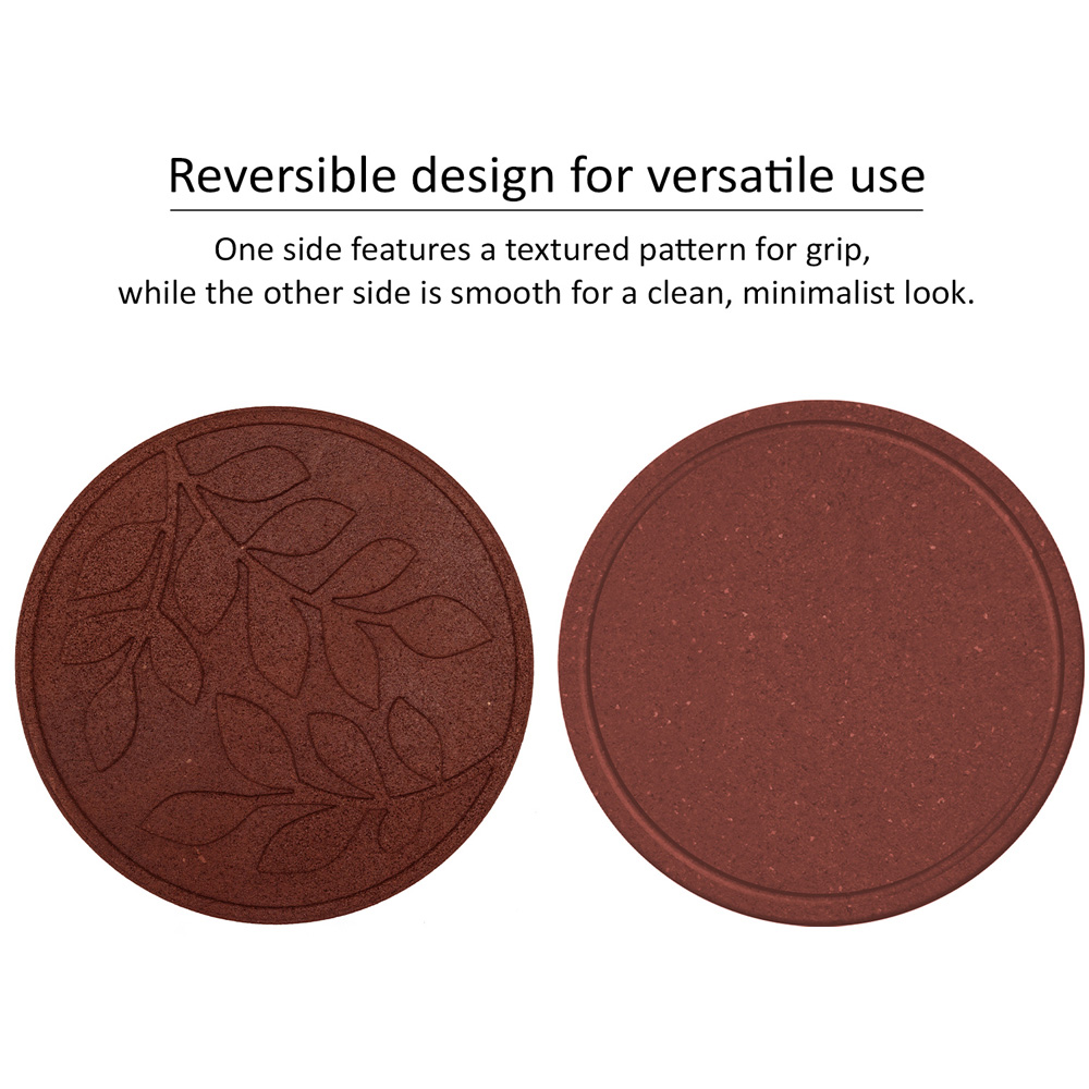 Nicoman Terracotta Leaves Reversible Garden Stepping Stone 46cm 4 Pack Image 7