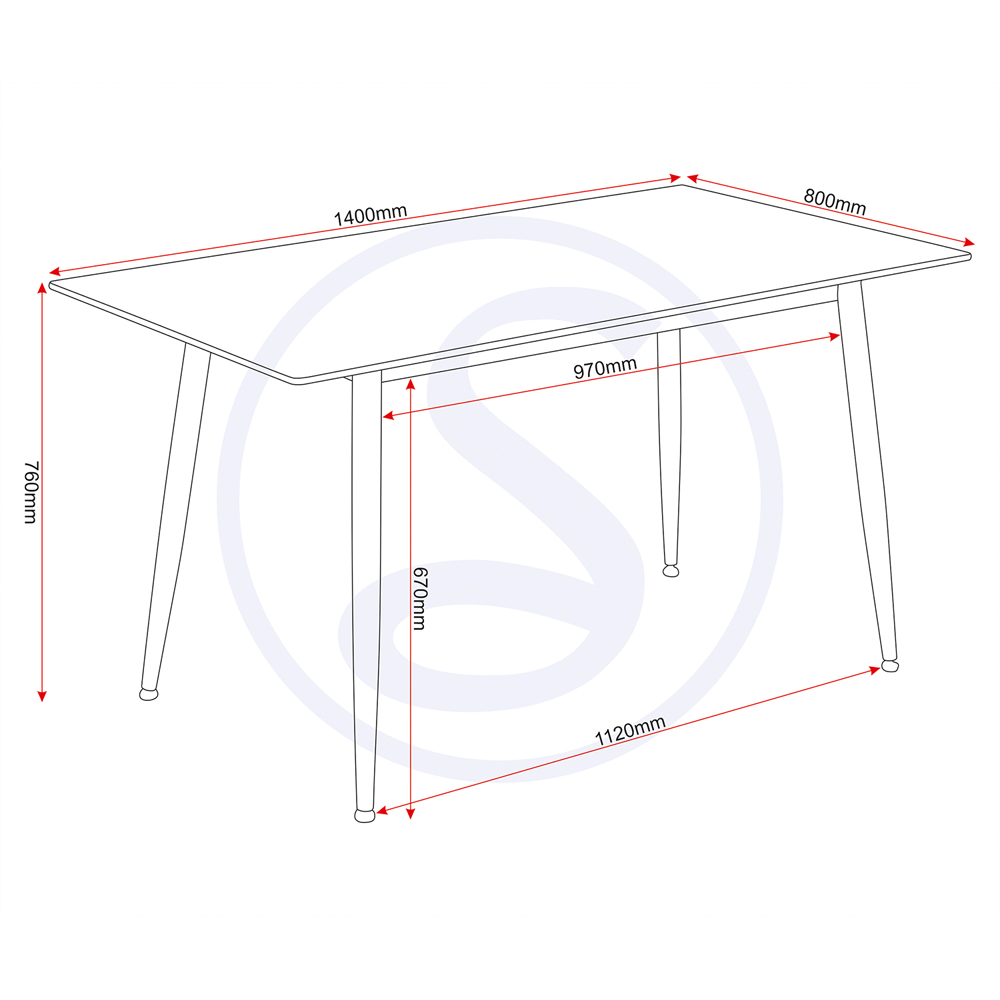 Seconique Fenton 4 Seater Dining Set White and Dark Grey Suede Fabric Image 9
