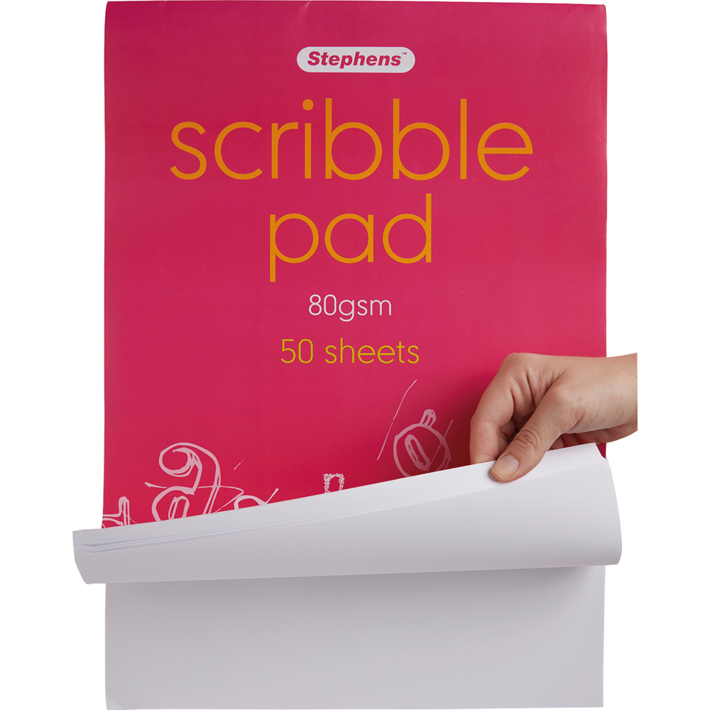 Stephens A3 White Scribble Pad 50 Sheets 80gsm Image 2