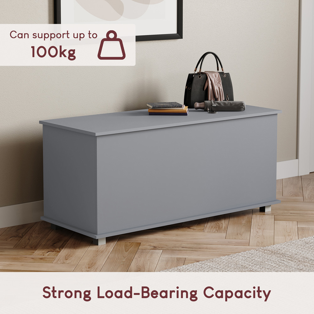 VIDA DESIGNS Leon Grey Storage Ottoman Image 6