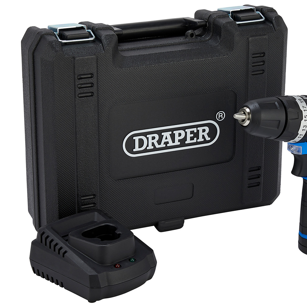 Draper 12V 1.5Ah Lithium-Ion Cordless Combi Drill with Battery Charger Image 3