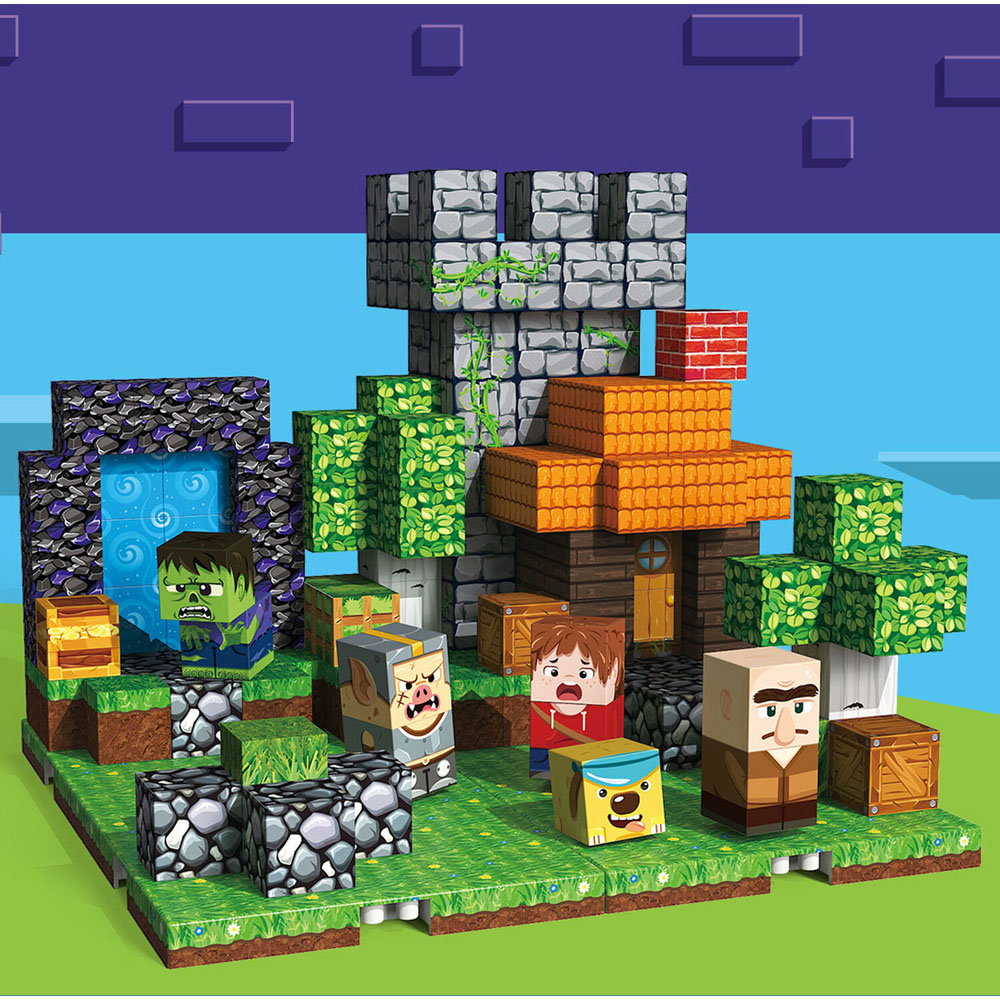 150 Piece Forest Adventure Magnetic Cubes Image 2