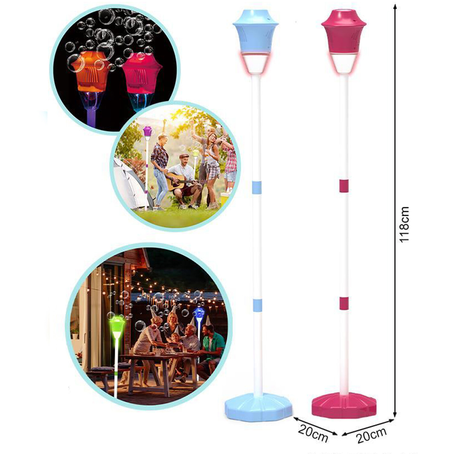 Light Up and Music Bubble Machine Pink or Blue Image 2