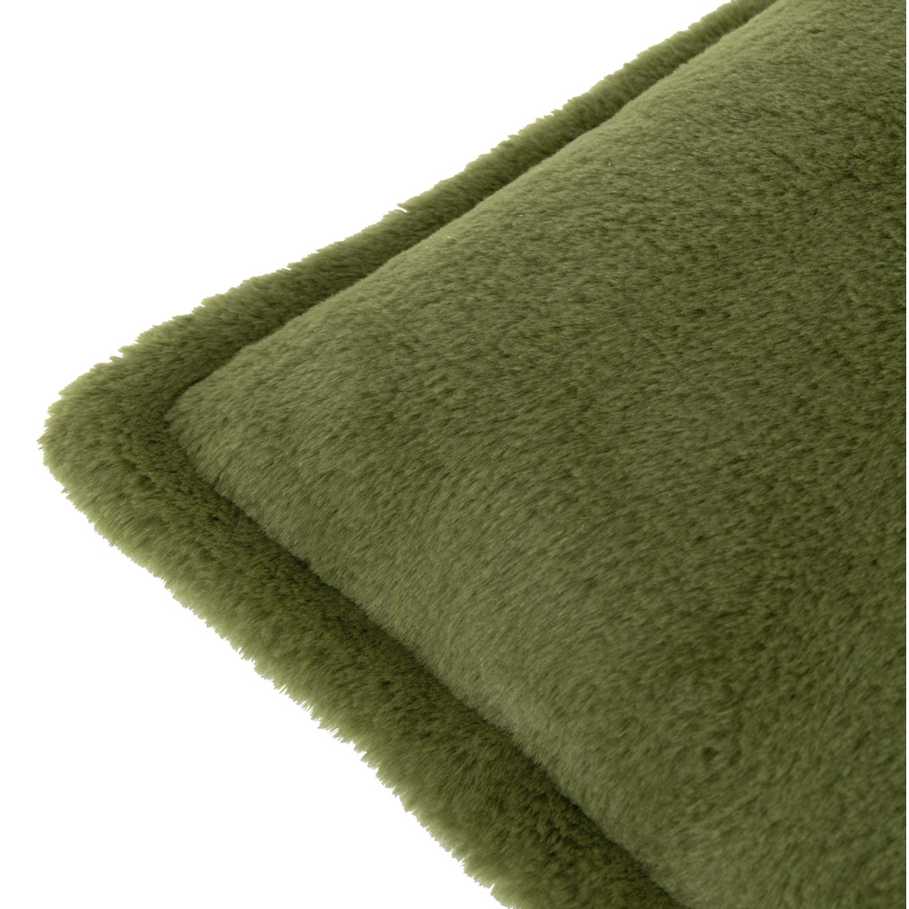 Furn Christmas Kallu Olive Faux Fur Cushion 45 x 45cm Image 4